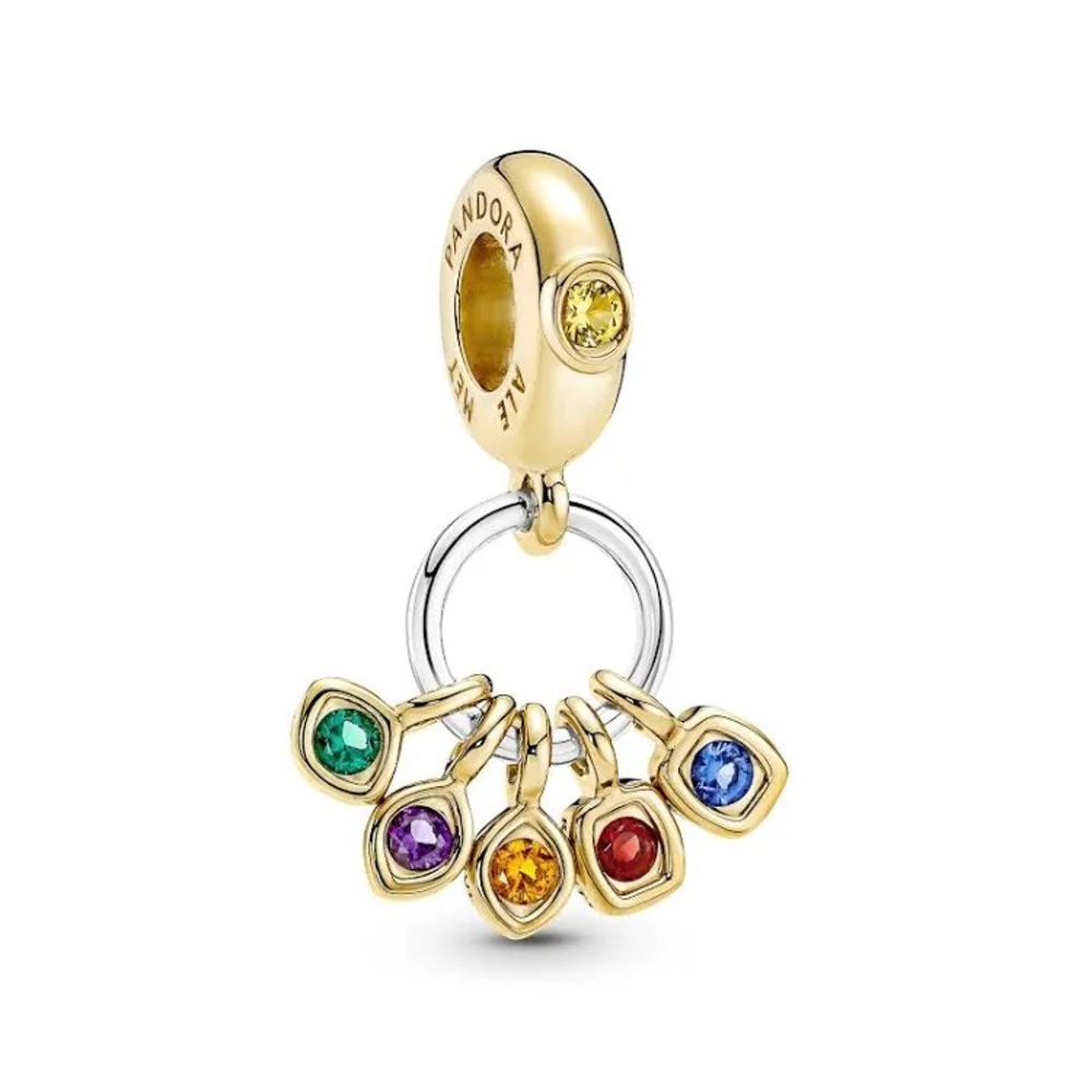 Pandora X Marvel 14K Gold Plated Infinity Stone Charm